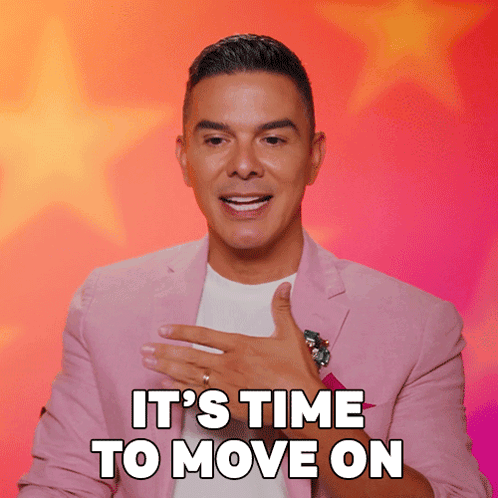 Man in Pink Suit Saying It's Time to Move On