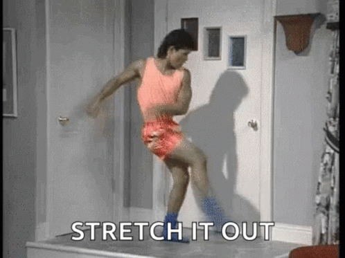Man In Pink Tank Top Dancing Stretch It Out GIF