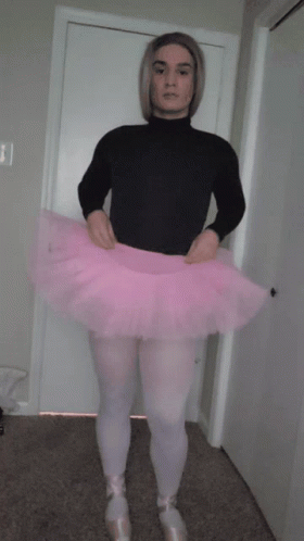 Man in Pink Tutu and White Tights