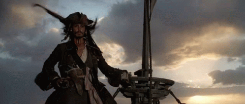 Man in Pirate Costume at Sunset