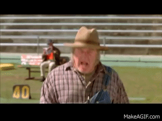 Man In Plaid Shirt Cowboy Hat 40 Sign GIF