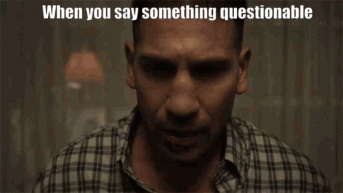 Man In Plaid Shirt Crying Saying When You Say Something Questionable GIF