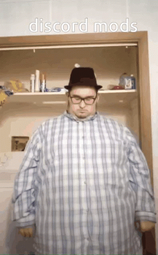 Man in Plaid Shirt Hat by Discord Mods Closet