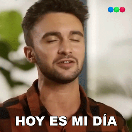 Man in Plaid Shirt Hoy Es Mi Dia