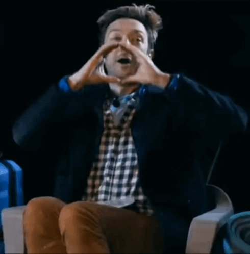 Man In Plaid Shirt Making Heart With Hands GIF