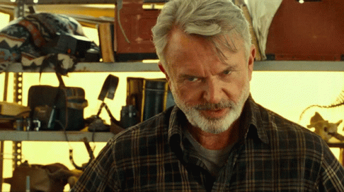 Man In Plaid Shirt Near Shelf GIF