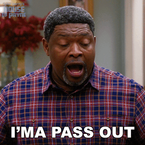 Man in Plaid Shirt Saying Im a Pass Out