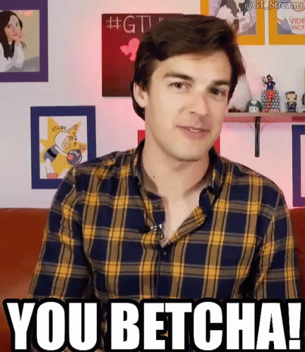 Man In Plaid Shirt Saying You Betcha GIF