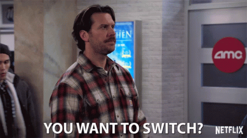 Man in Plaid Shirt Saying You Want to Switch Netflix