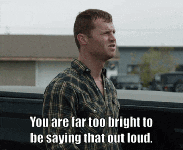 Man in Plaid Shirt Says Far Too Bright