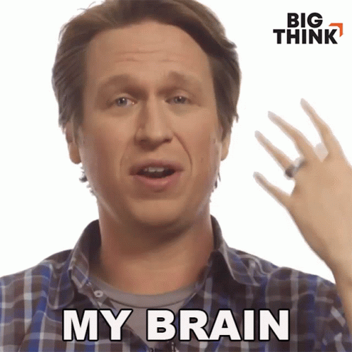 Man in Plaid Shirt Says My Brain