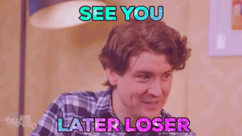 Man in Plaid Shirt Says See You Later Loser