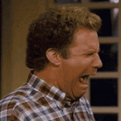 Man in Plaid Shirt Screaming