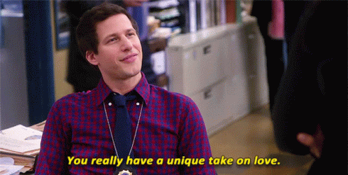 Man in Plaid Shirt Smiling Saying You Really Have a Unique Take on Love
