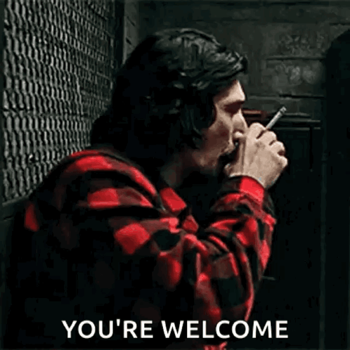 Man in Plaid Shirt Smoking Cigarette Drinking Coffee