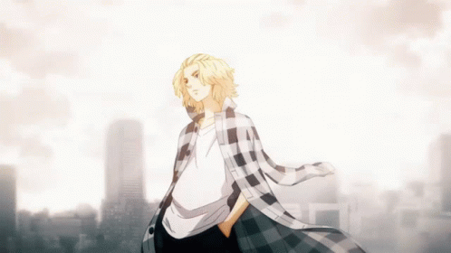 Man in Plaid Shirt with Cityscape