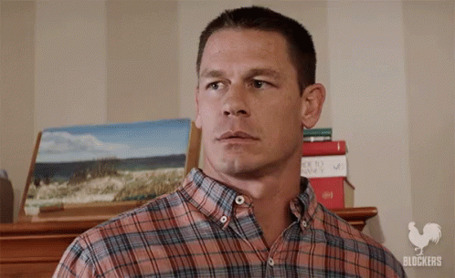 Man In Plaid Shirt With Stack Of Books And Painting GIF