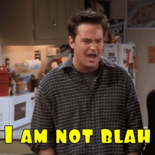Man in Plaid Shirt Yelling I Am Not Blah