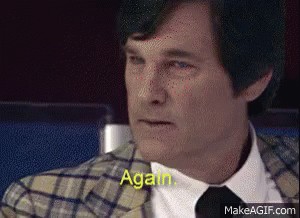 Man in Plaid Suit Says Again
