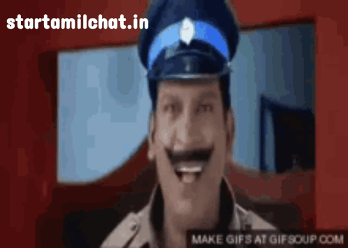 Man in Police Uniform Smiling