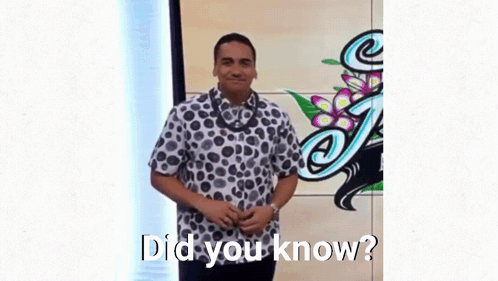 Man in Polka Dot Shirt With Did You Know