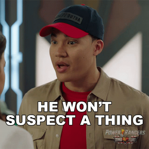 Man in Power Rangers Shirt Says He Won't Suspect a Thing