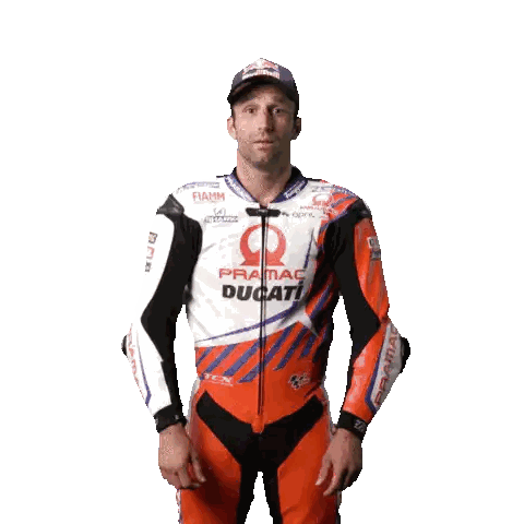 Man in Pramac Ducati Motorcycle Suit
