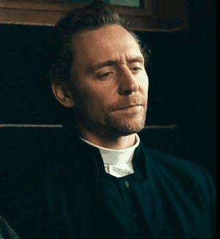 Man in Priest Collar Making Funny Face