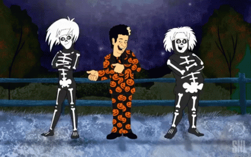 Man In Pumpkin Printed Suit Made Them Dance GIF