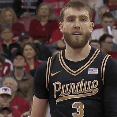 Man In Purdue Jersey Number 3 GIF