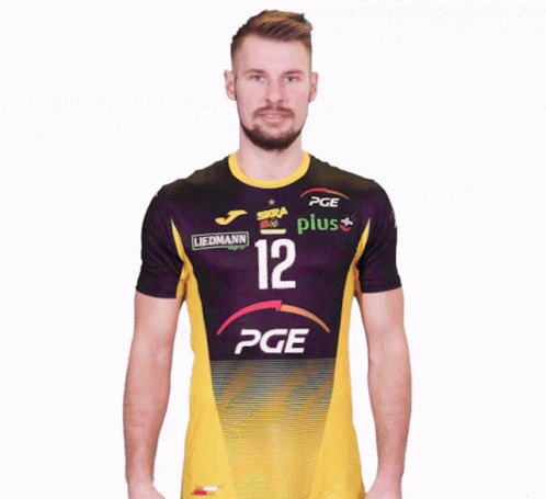 Man in Purple and Yellow PGE Plus Jersey