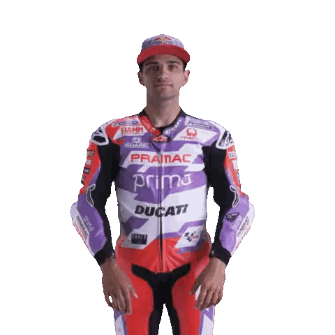 Man in Purple Ducati Motorcycle Jacket
