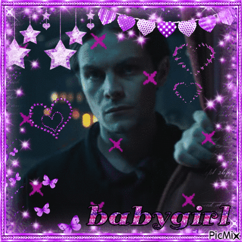 Man in Purple Frame With Babygirl