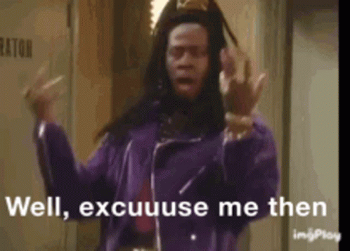 Man In Purple Jacket Dancing Well Excuse Me GIF