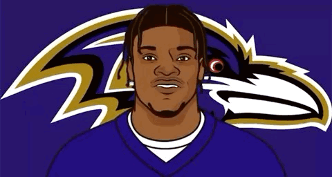 Man in Purple Jersey with Ravens Logo