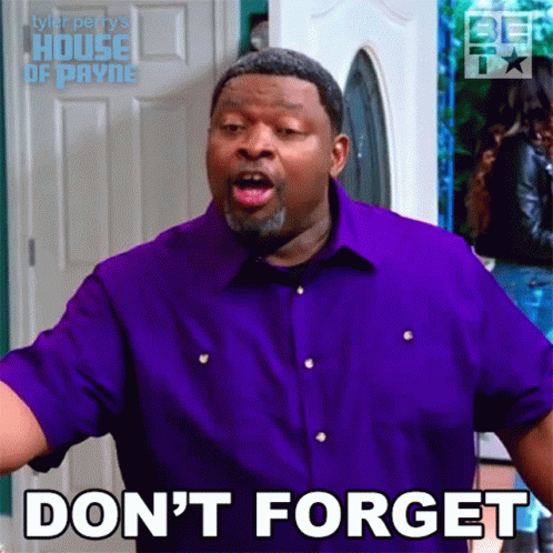 Man In Purple Shirt Don't Forget GIF