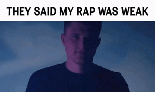 Man in Purple Shirt Saying My Rap Was Weak