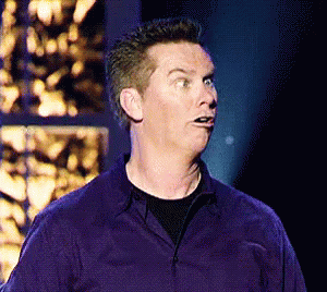 Man In Purple Shirt Surprised GIF