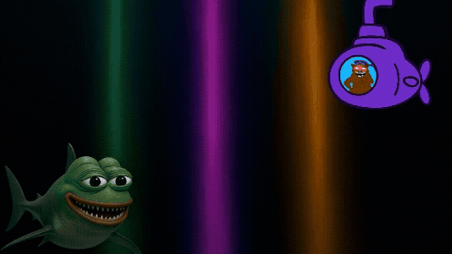 Man In Purple Submarine With Hat GIF
