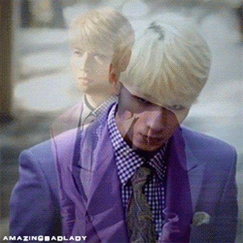 Man in Purple Suit and Tie Amazing Badlady