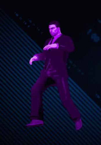 Man in Purple Suit and Tie