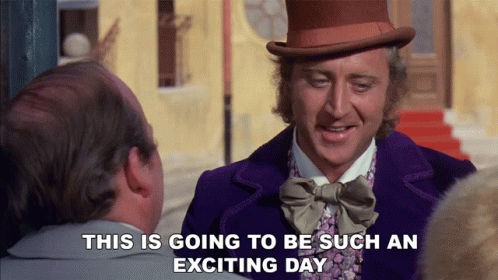 Man in Purple Suit Excited