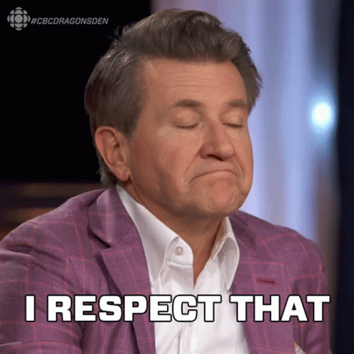 Man in Purple Suit Saying I Respect That