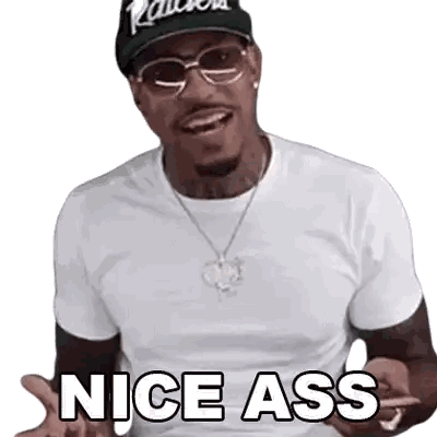 Man in Raiders Hat and Sunglasses Saying Nice Ass