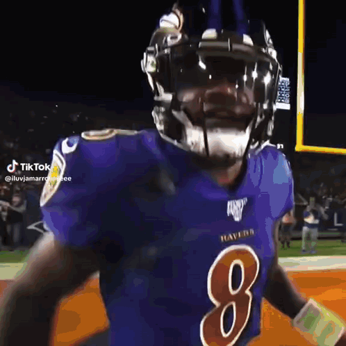 Man in Ravens Jersey Number 8