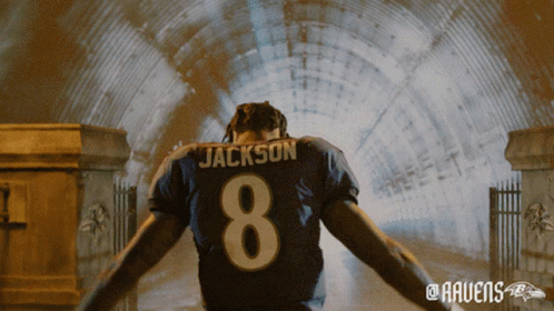 Man in Ravens Jersey Number 8