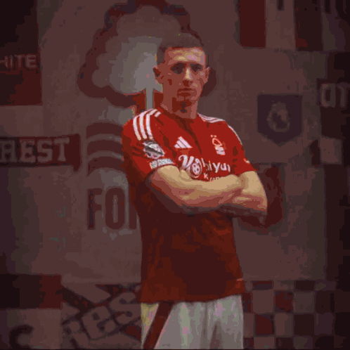Man in Red Adidas Jersey Number 20
