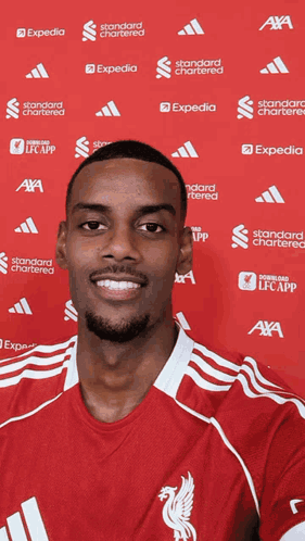 Man in Red Adidas Shirt With Flaming Face