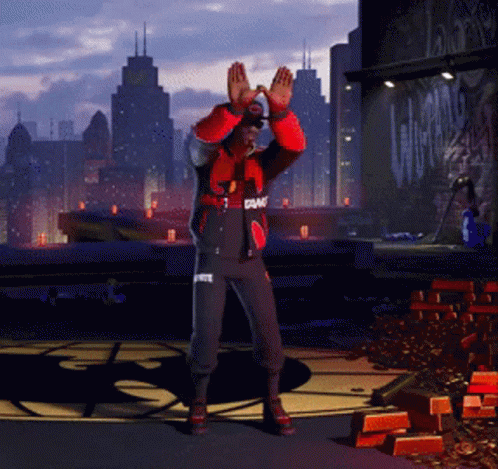 Man in Red and Black Jacket Saying Gang