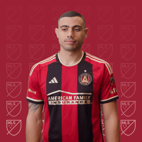 Man In Red And Black Jersey American Family Insurance GIF